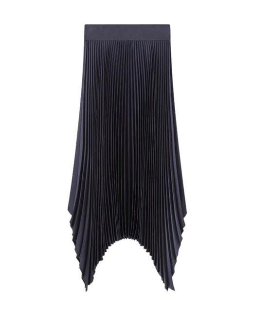 Joseph Blue Ade Knit Weave Plissé Skirt