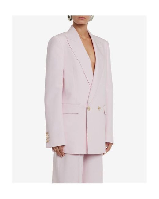 McQueen Purple Double-Breasted Tailored Blazer