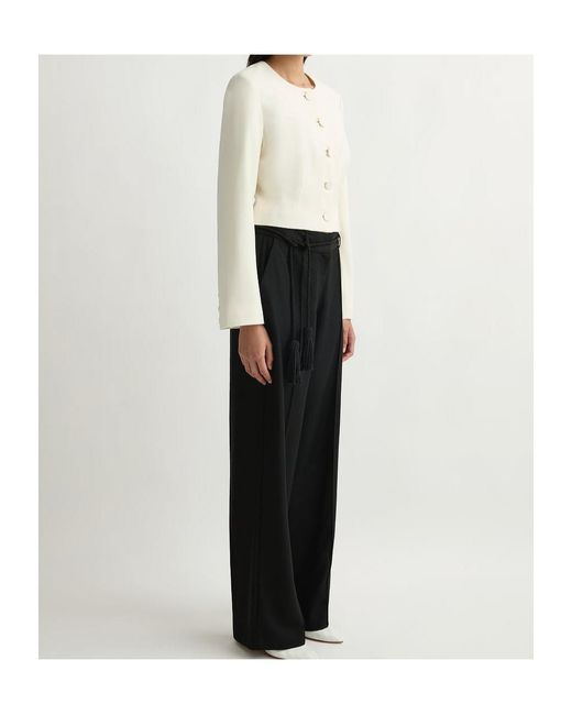 Posse Black Casual Pants With Belt Loops