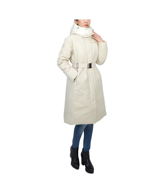 Duvetica Natural Long-Sleeved Hooded Down Jacket