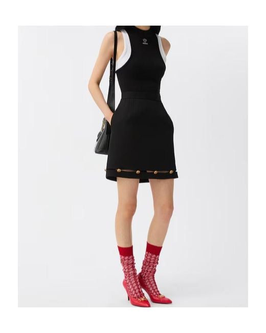 Versace Black Medusa '95 Cutout Skirt