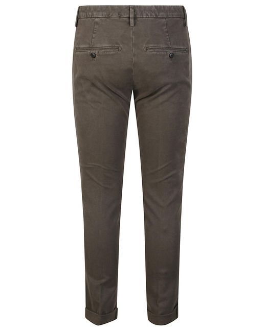 Dondup Gray Belt Loop Casual Pants for men