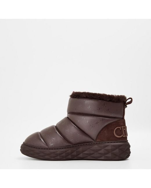 Jimmy Choo Brown Solid Color Snow Boots