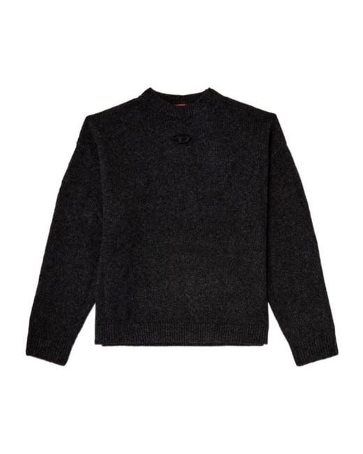 DIESEL Black M-Areeta Oval D Logo Knitted Jumper for men