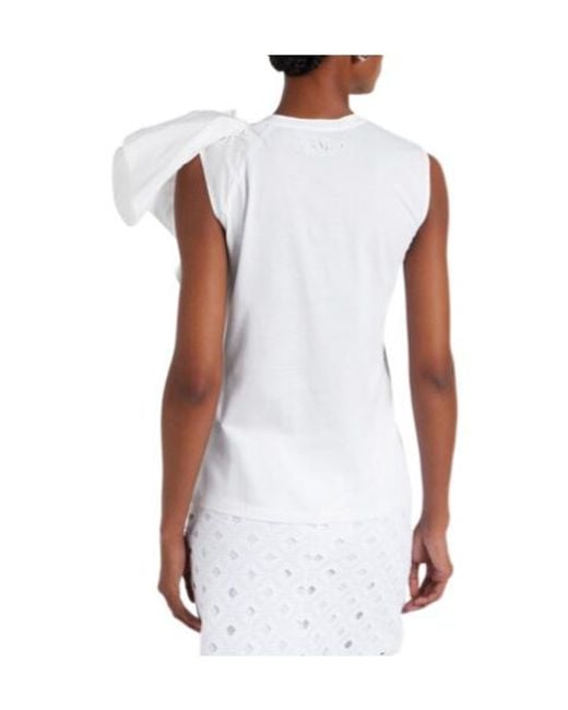 Max Mara White Cotton Jersey Top