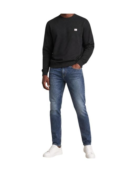 Calvin Klein Blue Logo-Patch Sweater for men