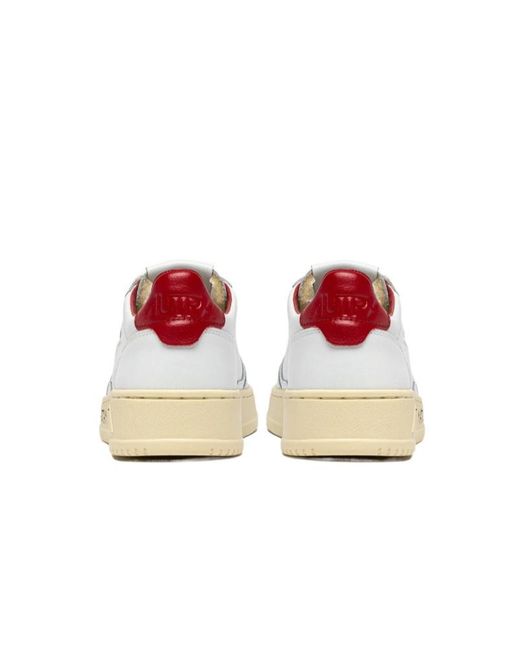 Autry White Medalist Lace-Up Sneakers