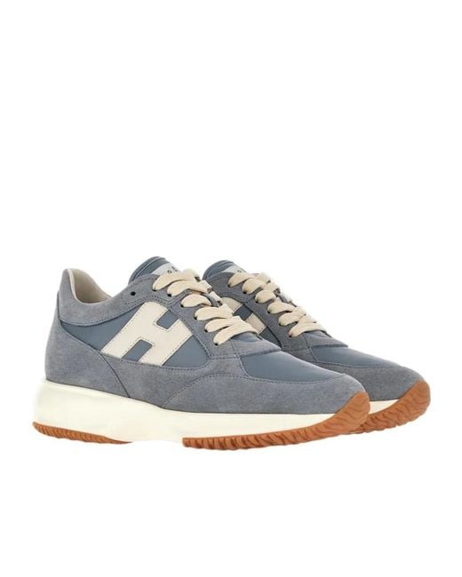 Hogan Blue Interactive Lace-Up Sneakers