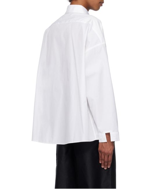 Marni White Front Logo Print Cotton Shirt for men