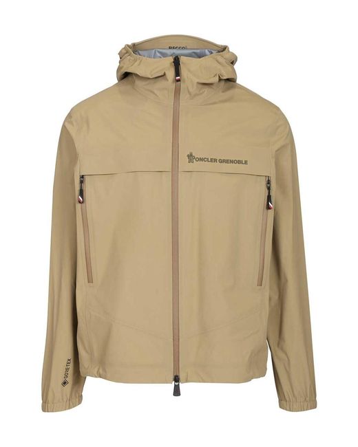 Moncler Natural Grenoble Shipton Hooded Shell Jacket for men