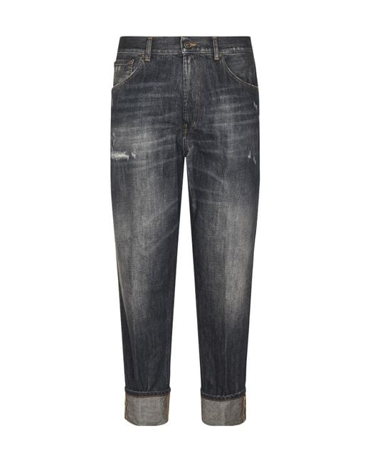 Dondup Gray Paco Loose-Fit Jeans for men