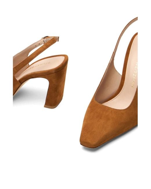 Stuart Weitzman Brown Stassi Slingback 85
