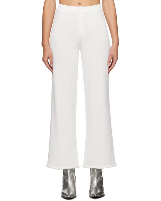 Simon Miller White Wide-Leg Casual Pants