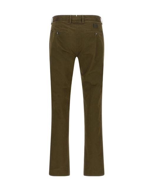 Incotex Green Straight-Leg Casual Trousers for men