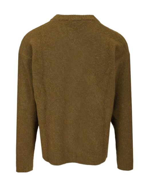 AMISH Green Oversized V-Neck Cardigan for men