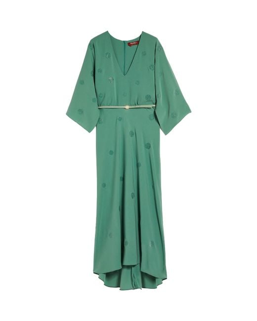 Max Mara Green Rhinestone-Embellished Dress