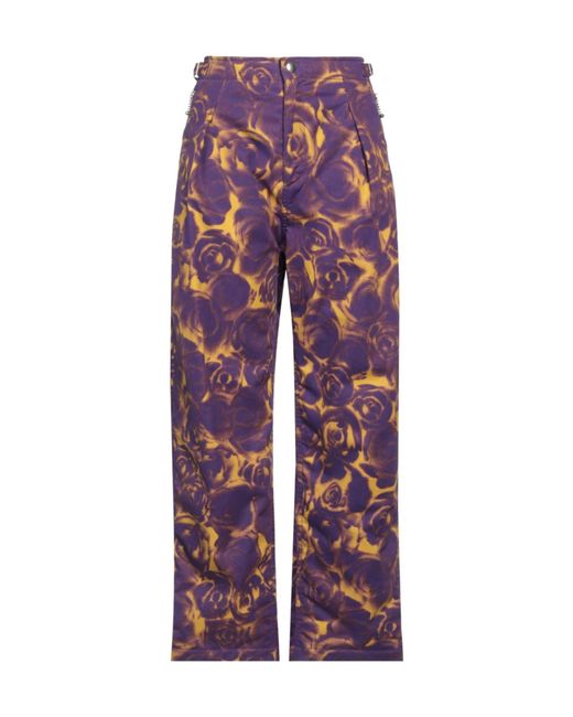 Burberry Red Straight-Leg Casual Trousers