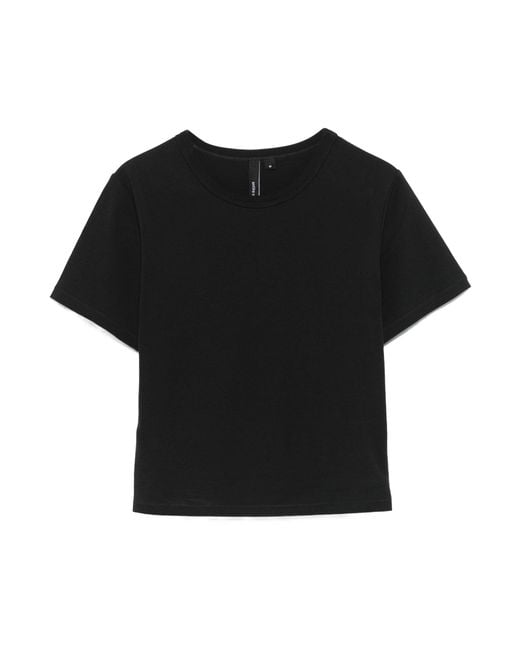Entire studios Black Short Sleeved Crewneck Cropped T-Shirt