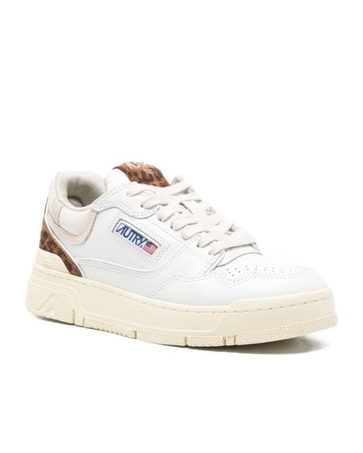 Autry White Clc Low-Top Sneakers