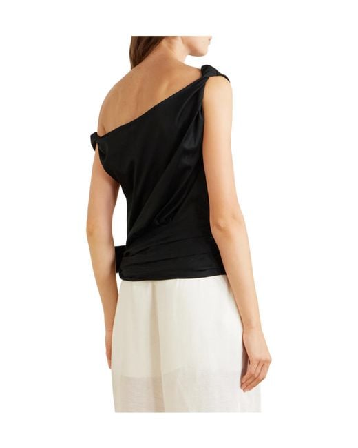 Proenza Schouler Black Off-Shoulder Sleeveless Top