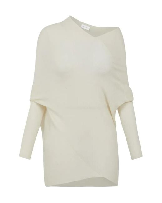 P.A.R.O.S.H. White Leila Long Sleeve Jumper