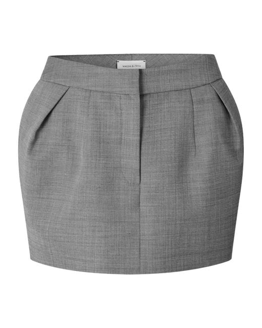 Magda Butrym Gray Mini Skort Covered