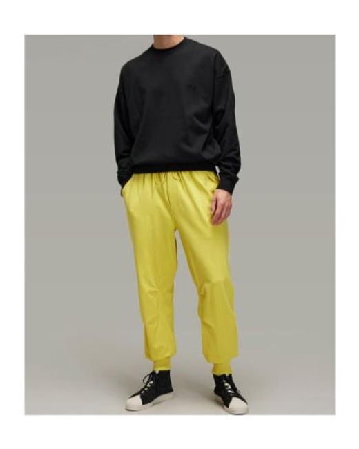 Y-3 Yellow 3-Stripes Cuffed Track Pants for men