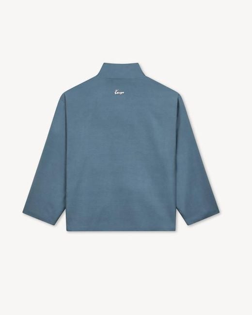 KENZO Blue Wrap Kimono Blazer for men