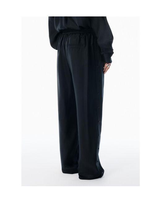 Alexander Wang Black Side Placket Wide Leg Pants