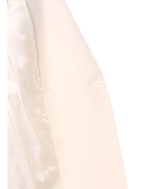 Eleventy Natural Double-Breasted Wool Jacket