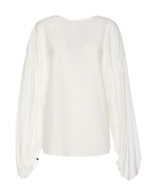 Khaite White Long-Sleeved Top
