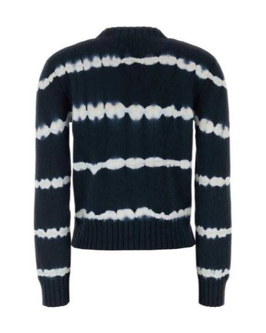Balenciaga Blue Striped Knit Top