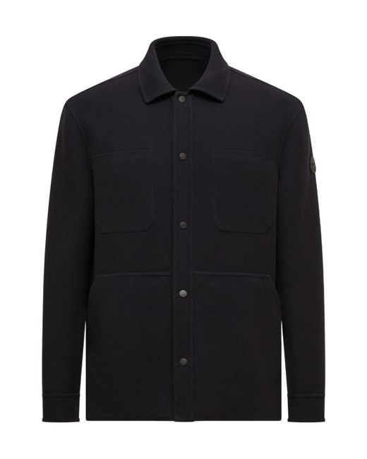 Moncler Blue Tagnit Reversible Shirt Jacket for men