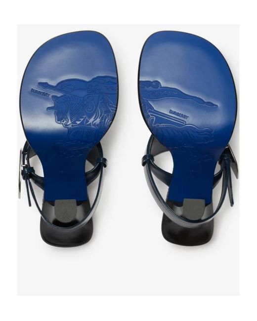 Burberry Blue Bay Thong-Strap Sandals