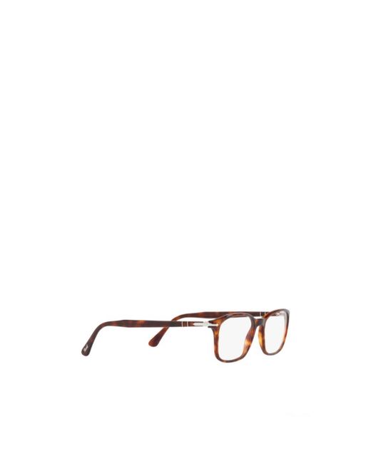 Persol Metallic Rectangle Frame Glasses for men