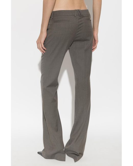 The Attico Gray Belt Loop Casual Pants