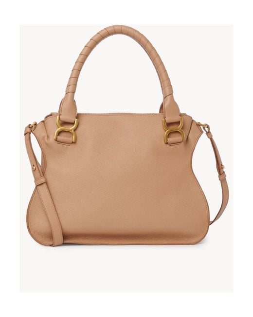 Chloé Natural Small Marcie Leather Tote Bag