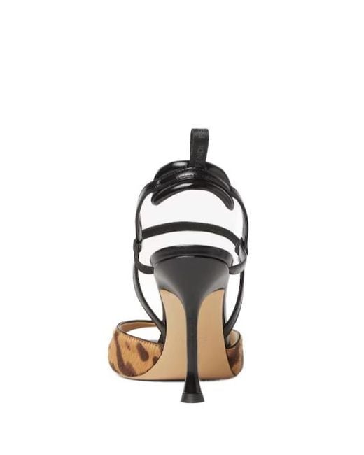 Fendi Metallic Very Colibri Jaguar-Print Hair-On Leather High-Heeled Sandals