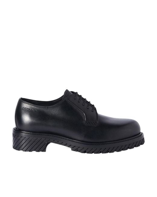 Off-White c/o Virgil Abloh Blue Military Lace-Up Derby Shoes for men
