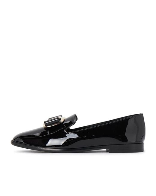 Ferragamo Black Round-Headed Love Shoes