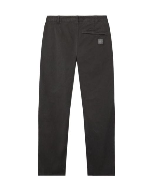 Stone Island Gray Regular-Fit Chino Trousers With Multiple Pockets for men