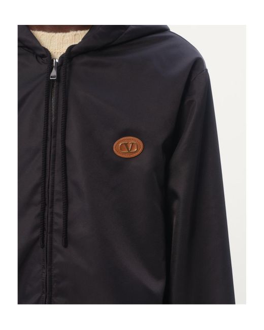 Valentino Black Zip-Up Drawstring Jacket for men