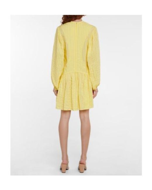 Stella McCartney Yellow Seersucker Minidress