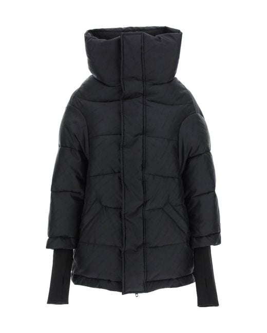 Balenciaga Black Padded Hooded Jacket