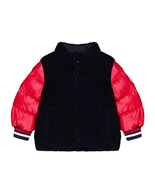 Moncler Red Logo Patch Down Jacket
