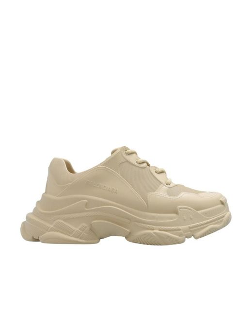Balenciaga Natural Triple S Mold Lace-Up Sneakers