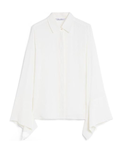 Max Mara White Grecia Long-Sleeved Shirt