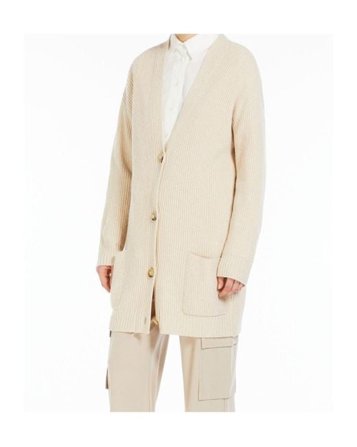 Weekend by Maxmara Natural V-Neck Wool Cashmere Sweater