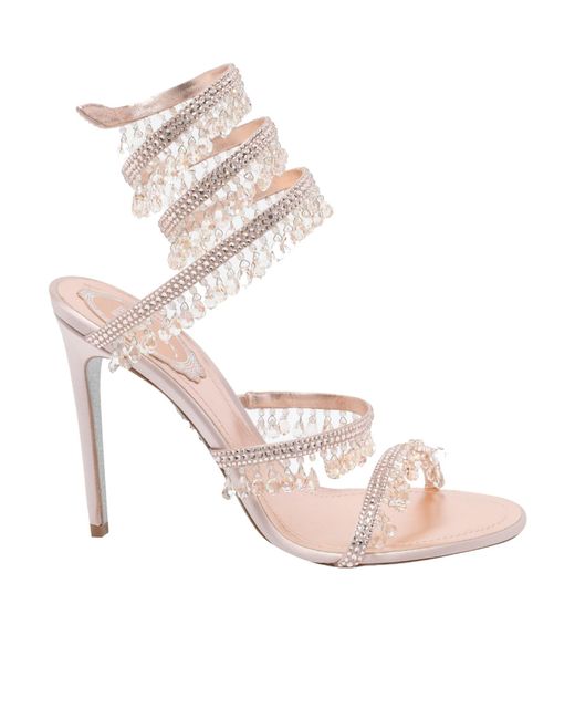 Rene Caovilla Pink René Caovilla Chandelier Embellished Sandals
