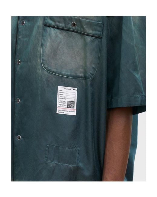 Maison Mihara Yasuhiro Blue Short Sleeve Shirt for men